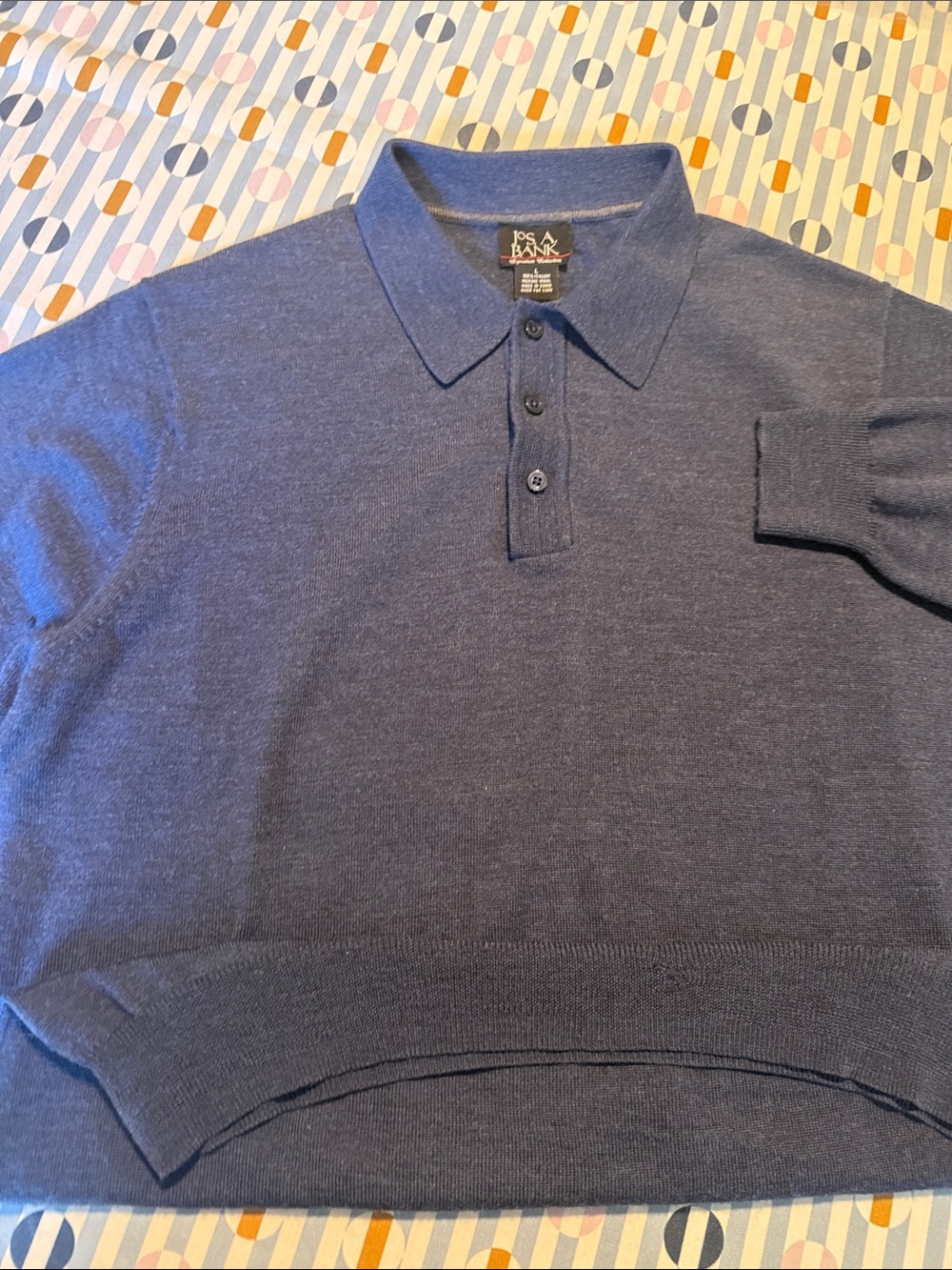 Jos. A. Bank Men's Dark Blue Polo Sweater